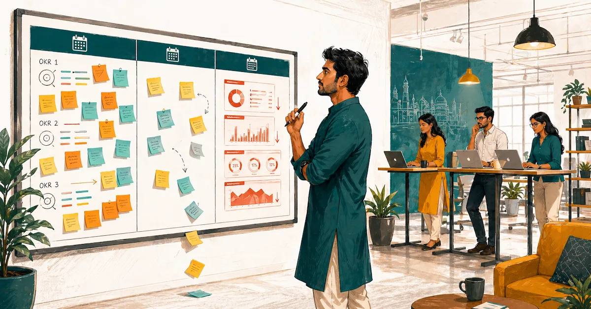 OKR implementation for startups moving from setting objectives to delivering actual business results